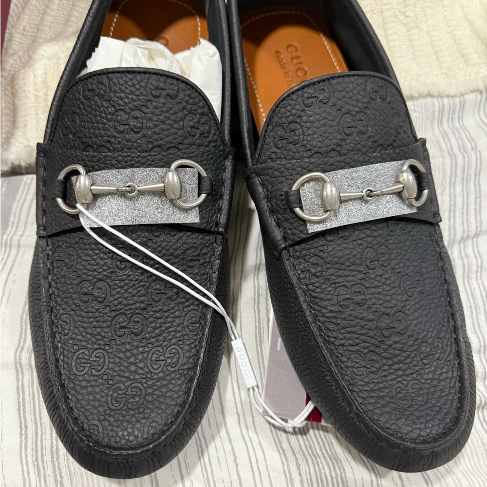 Gucci Black Leather Loafers